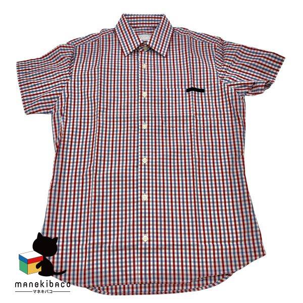 プラダ PRADA マルチカラー 新品同様 半袖 シャツ チェック 38 USC137 マルチカラー 赤 青 白 レッド ブルー ホワイト ランクS アパレル 【中古】