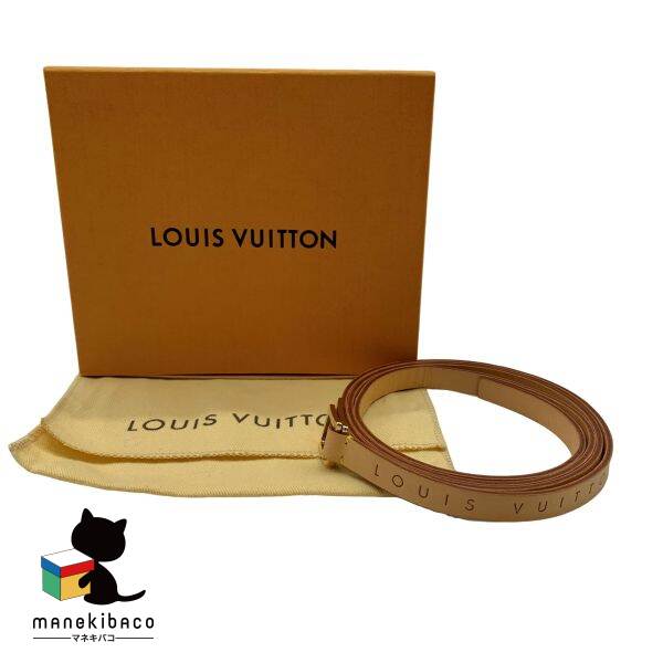 ルイ・ヴィトン LOUIS VUITTON ライトブラウン M67300 ベルト サンチュール サイズM ヌメ革 ブランド ファッション 小物 箱 布袋 ランクA 小物 【中古】｜manekibaco
