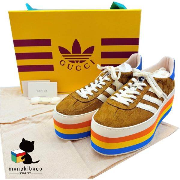 楽天市場】【グッチ】Gucci アディダス コラボ メンズ レザー×スエード