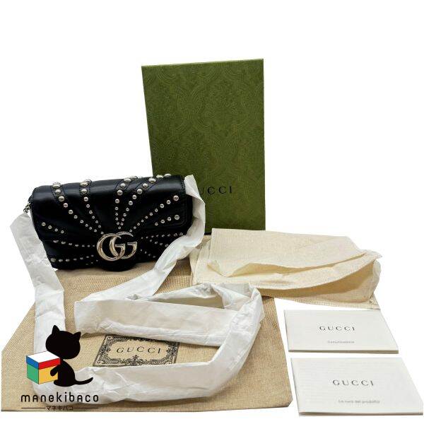 GUCCI ポーチ　デニム GGマーモント　パール フローラ 花柄　ゴールド金具 楽天市場】グッチ(Gucci) GGマーモント 日本限定 花柄 刺繍
