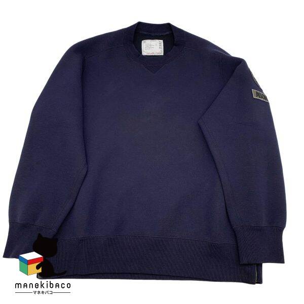 【sacai】サカイ ハイブリッドスウェットパーカー ネイビー レディース sacai】サカイ ハイブリッドスウェットパーカー ネイビー