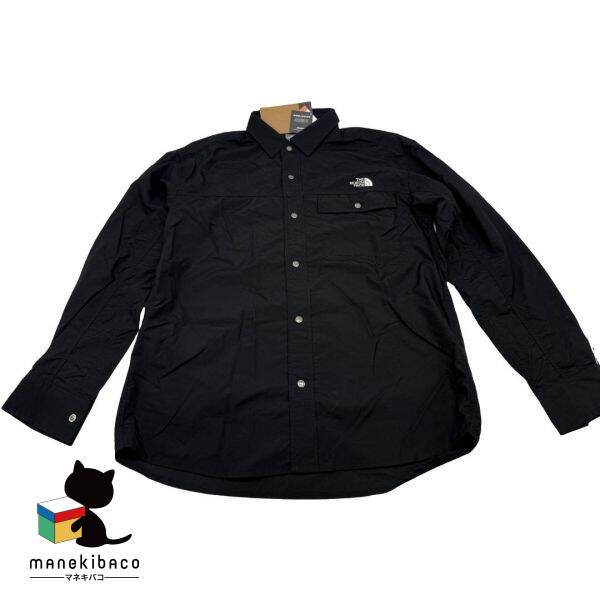 ノースフェイス THE NORTH FACE ブラック 未使用 シャツ NR11961 メンズ XL 黒 ナイロン100% カジュアルシャツ 長袖 ボタンダウン 静電気防止縫製糸使用 UVカット タグ付 ランクS アパレル 【中古】