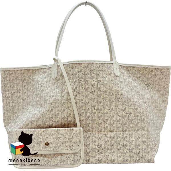 楽天市場】ゴヤール GOYARD ホワイト サンルイPM 白 ポーチ付 トート