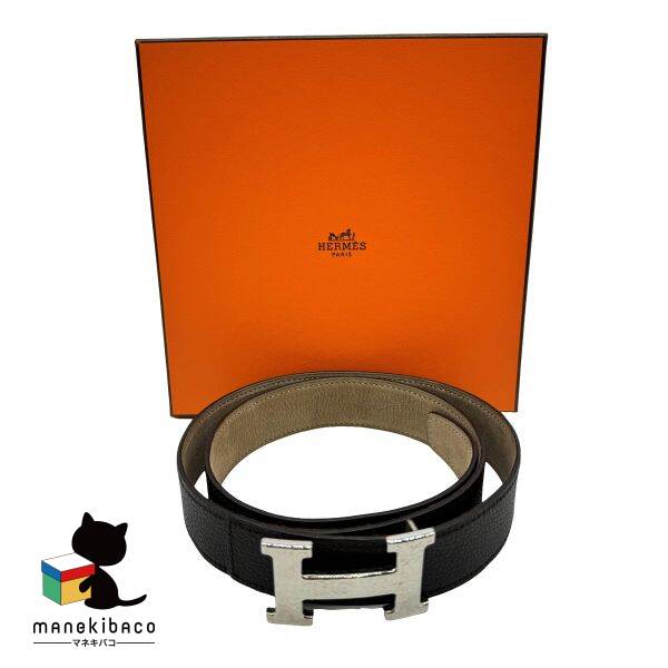 エルメス HERMES ダークブラウン コンスタンス ベルト 85CM ショコラトープ マルトレ シルバー金具 □L刻印 アルデンヌ スエード ダークブラウン 箱 ランクA 小物 【中古】