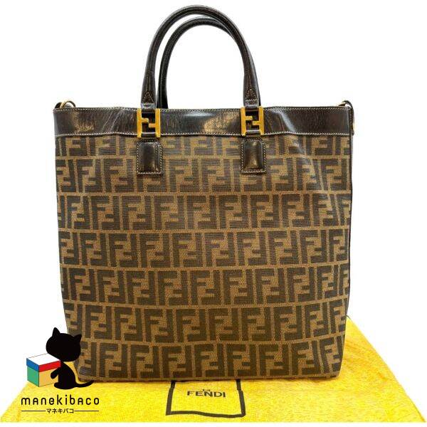 【ヴィンテージ】FENDI （フェンディ）ブラウンポシェット e-201014-6-1w.jpg