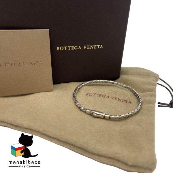 ボッテガヴェネタ BOTTEGA VENETA シルバー イントレチャート ブレスレット SV925 シルバー7.2g アクセサリー 箱 布袋 ランクAB アクセサリー 【中古】
