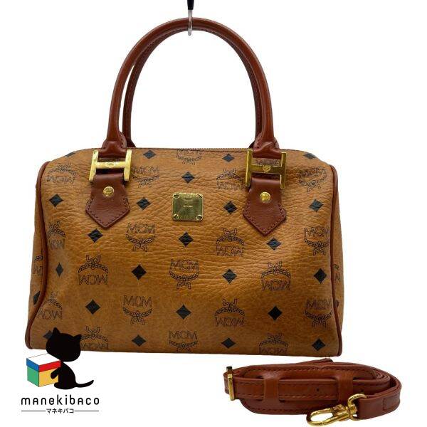 廃盤ドイツ製 MCM ミニ ハンドバック ブラック×ゴールド 31722141.jpg