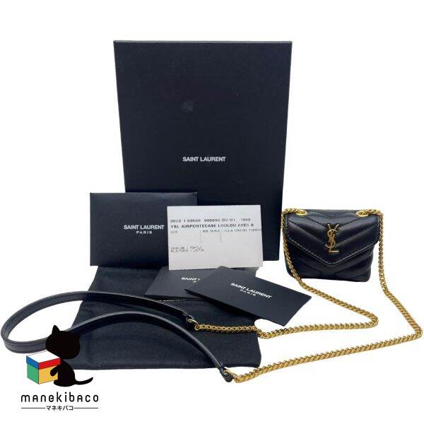 極美品　SAINT LAURENT サンローラン　ショルダーバッグ　クロコ型押し ASUS サンローラン クロコ型押し ウェストハリウッド YSLロゴ