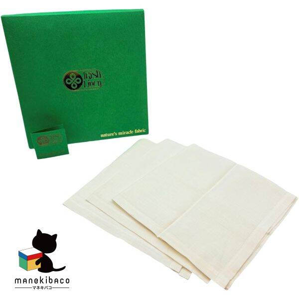 Irish Linen Irish Linen ホワイト アイリッシュリネン 麻 3枚 白 イギリス製 箱 ランクS その他 【中古】|manekibaco