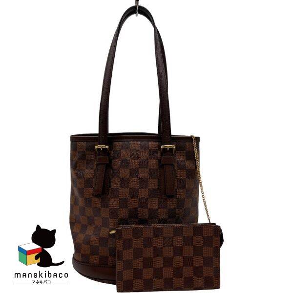 ルイ・ヴィトン LOUIS VUITTON N42240 マレ ポーチ付 ダミエ 茶 ショルダーバッグ トート ブランド 高級感 おしゃれ 上品 普段持ち 旅行 レディース ランクA 女性用バッグ 【中古】