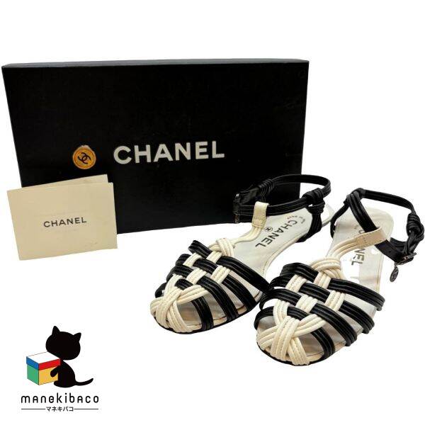新作サンダル☆【CHANEL】ロックターン ミュール サンダル 夏のお洒落の定番♪】CHANEL☆サンダル CCロックターン 2色