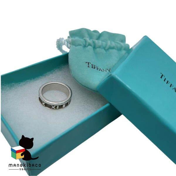 ティファニー Tiffany ＆ Co. シルバー アトラスリング 10号 SV925 アクセサリー ファッション 小物 箱 布袋 ランクAB アクセサリー 【中古】