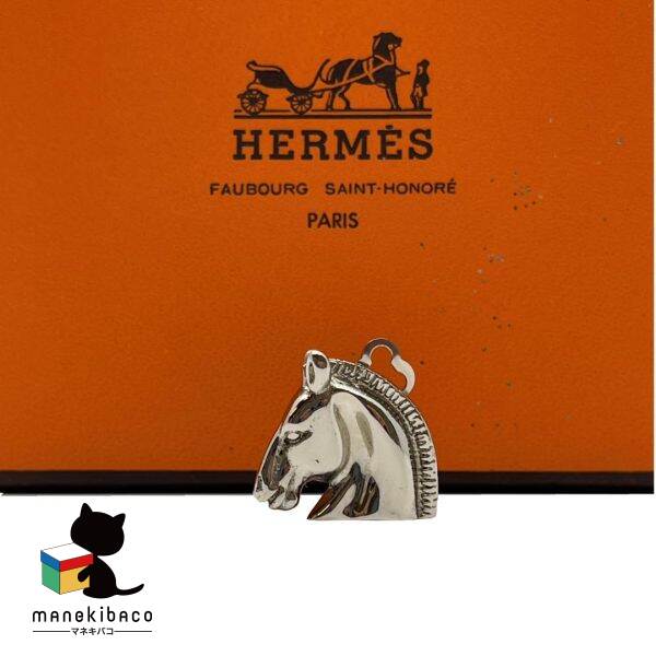 エルメス HERMES シルバー ホースヘッド イヤリング 1個 シルバー アクセサリー ファッション 小物 箱 冊子 ランクA アクセサリー 【中古】