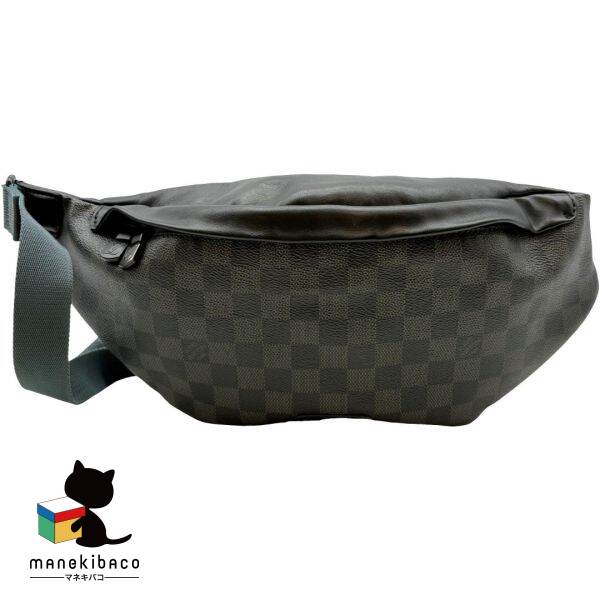 ルイヴィトン LOUIS VUITTON N40187 ディスカバリー バムバッグ ダミエグラフィット 黒 カーキ ブランド 斜め掛け ボディバッグ コンパクト おしゃれ 高級感 旅行 普段持ち ランクA バッグ 【中古】