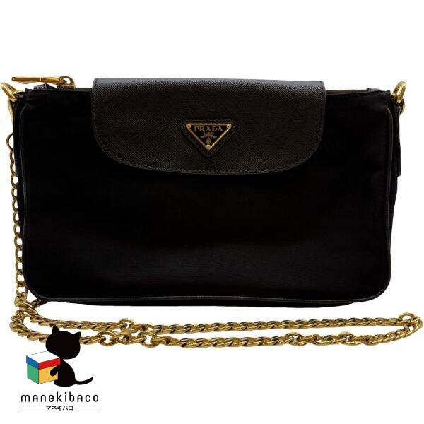楽天市場】PRADA【プラダ】がま口 ショルダーバッグ ナイロン プラ