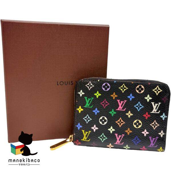ルイヴィトン LOUIS VUITTON マルチ色合い M60268 ジッピーコインパース マルチ黒 箱 序列付けるA 銭入れ 【中古】