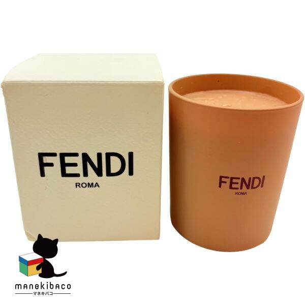 フェンディ FENDI ベージュ 新品同様 アロマキャンドル フランス製 センティッドキャンドル 箱 ランクA 小物 【中古】