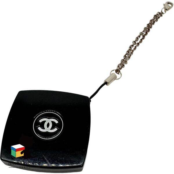 シャネル CHANEL 黒いこと 両面鏡鑑 黒 ミニ 鏡 同盟罷工一回り 位置づけるA 小物 【中古】