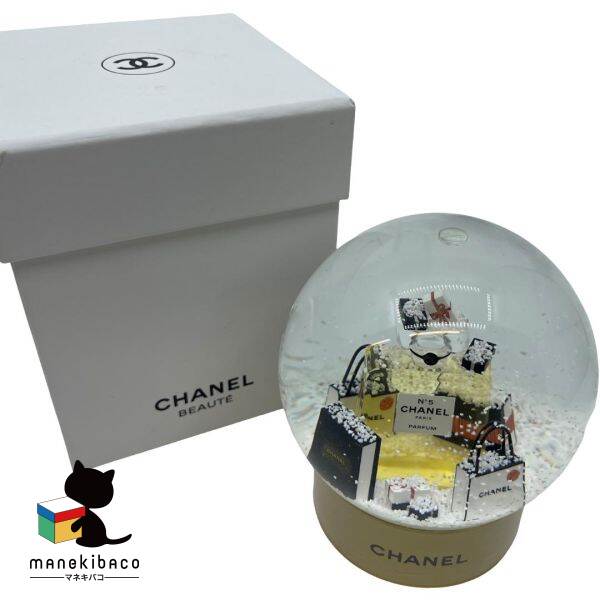シャネル CHANEL せつ然たる No.5生まれ落ちる100周年祝する スノードーム 押さえる品 ノベルティインテリア 飾りつけ 見せびらかす 箱 位置づけるA 小物 【中古】