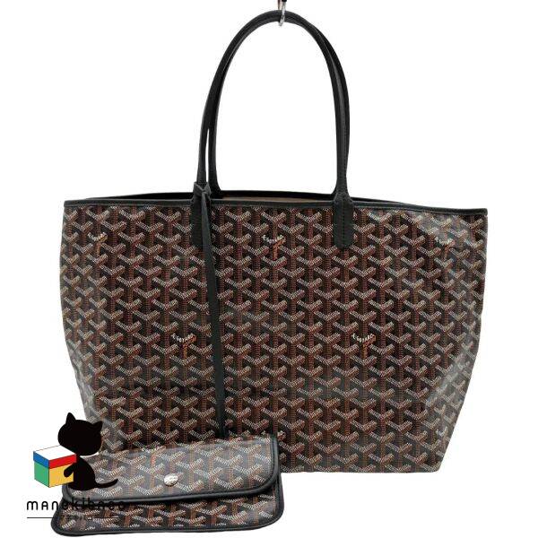 ゴヤール GOYARD 黒いこと サンルイPM 黒 合切袋付 トートバッグ ブランド名 大収容能力 軽さ 一般受け 序列付けるA 御徒面子 【中古】 レディースバッグ-ハンドバッグ