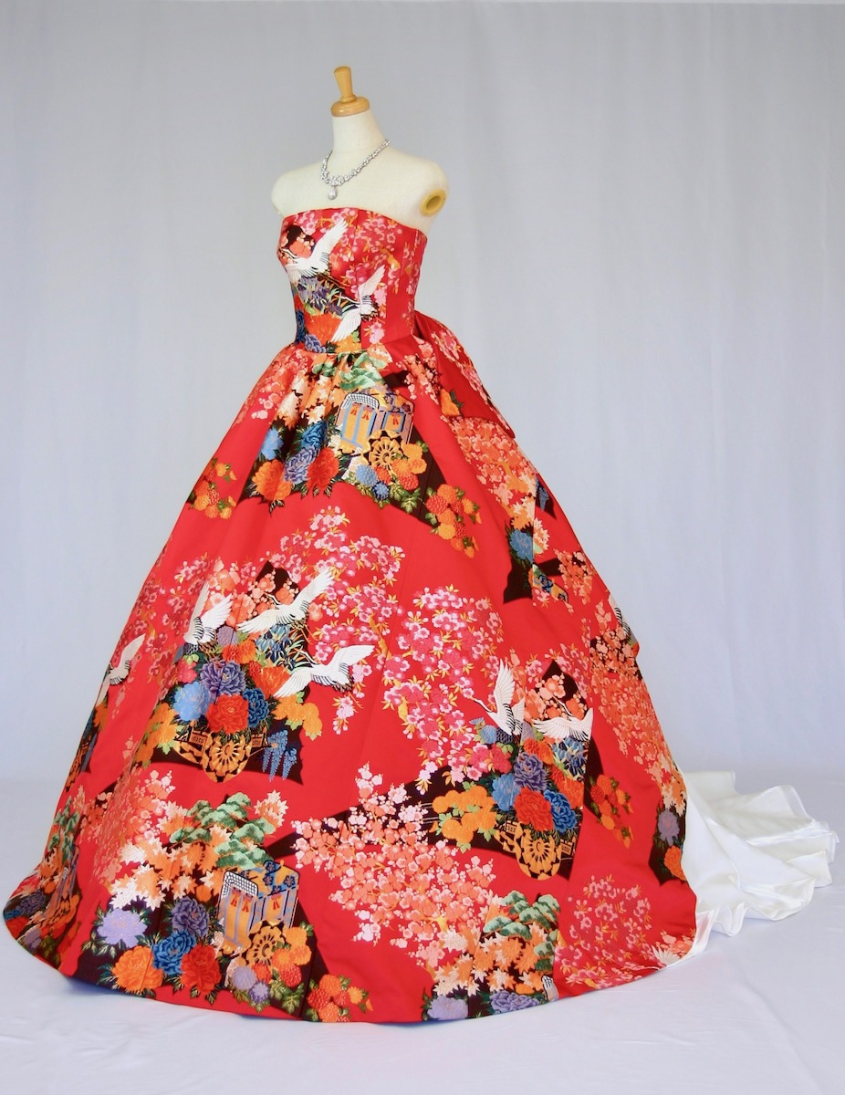 2156一点物の正絹振袖のドレス ドレス、ブライダル | www.vinoflix.com