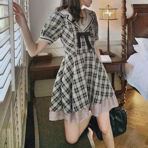 楽天市場 量産型 参戦服 ゆめかわ やみかわ ツーピース セットアップ ブラウス ワンピース レース 可愛い チェック ラウンドネック 春 秋 長袖 ミニ丈 大きいサイズ サロペット リボン ショートパンツ フリル ガーリー レディース ブラック レディースマロン
