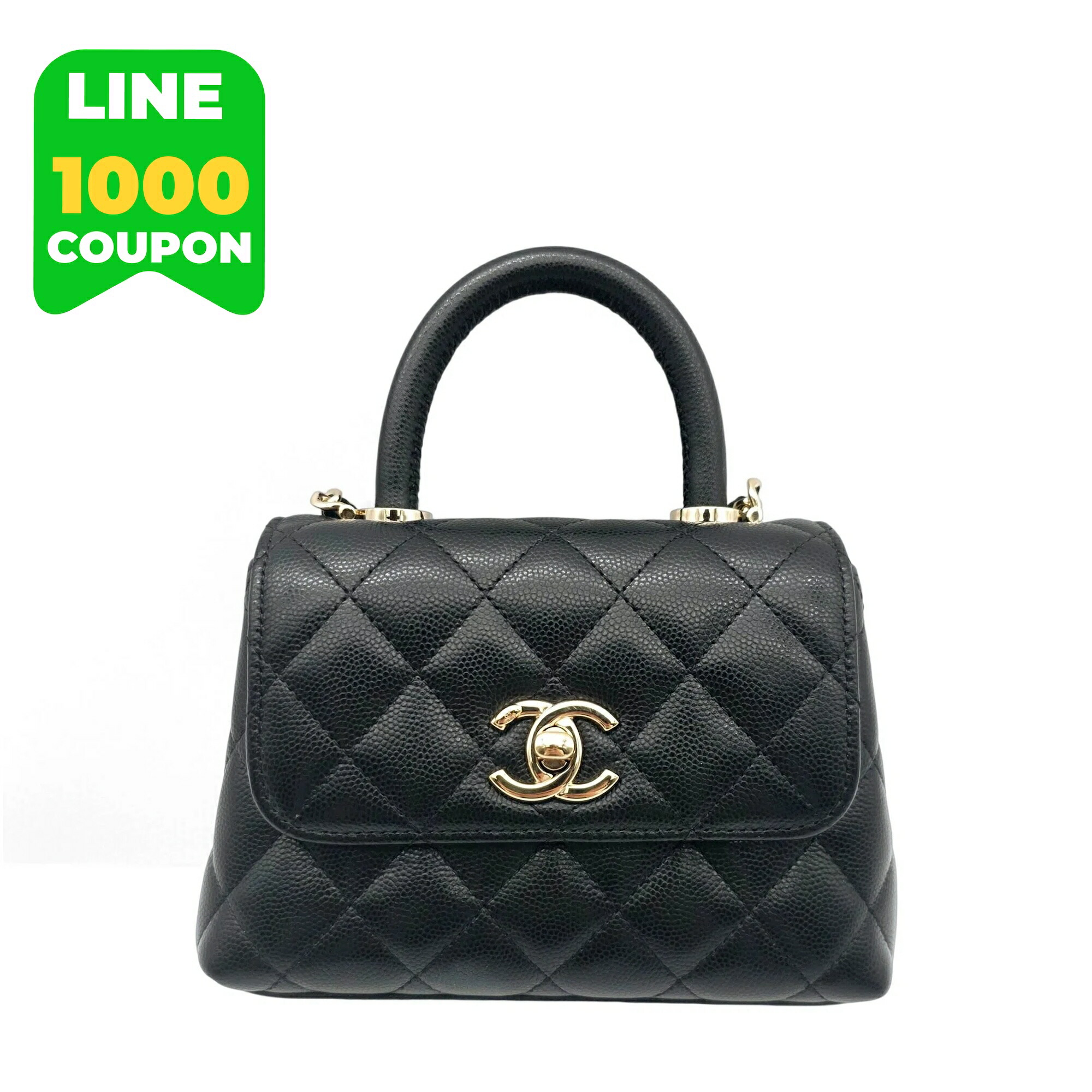 シャネル ココハンドル19 xxs ミニミニ キャビアスキン ブラック CHANEL ショルダーバッグ ハンドバッグ レディース 人気 ランダム番 ブランド