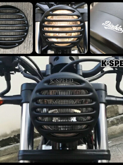 楽天市場】ホンダ レブル250 レブル500 Diablo ヘッドライトカバー
