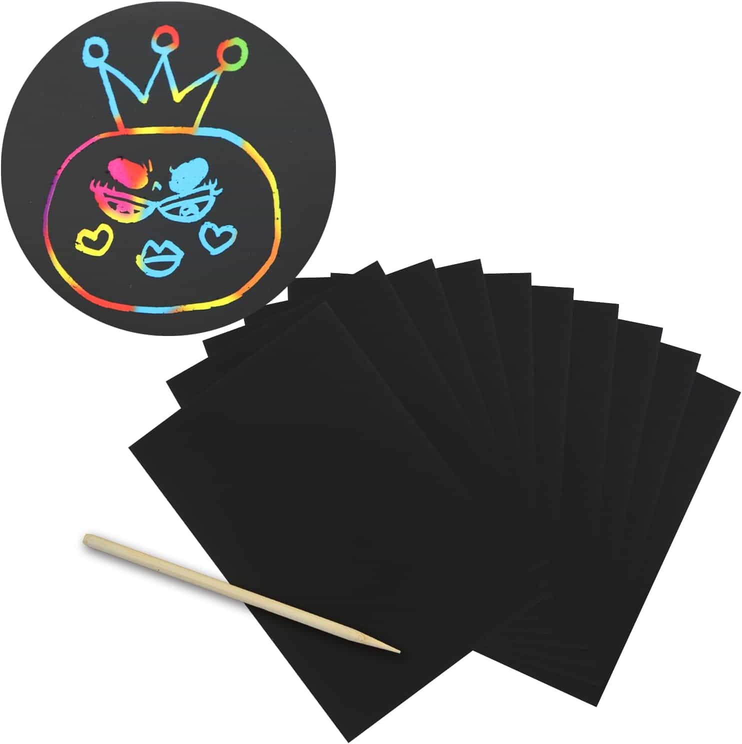 楽天市場】スクラッチアート 5枚入り 小さめA4サイズ 約200×285mm 無地