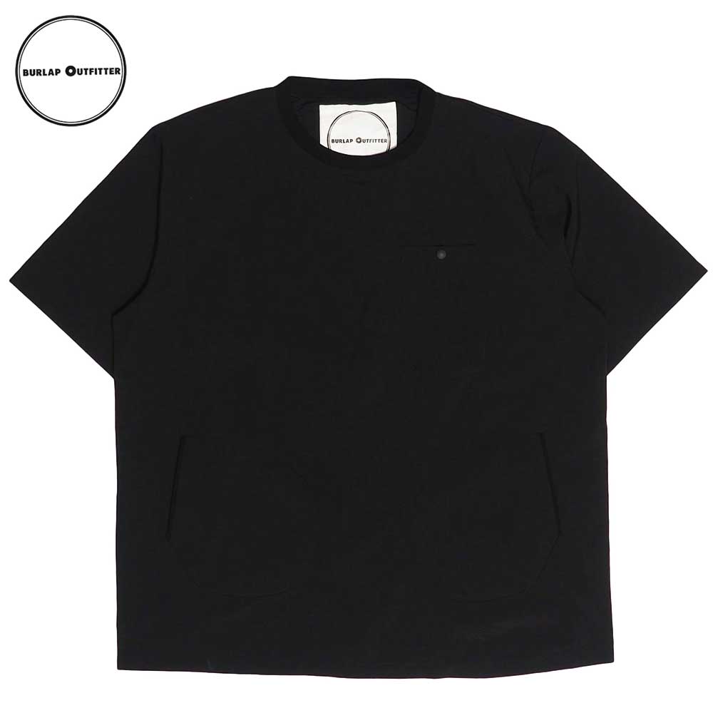 SUPPLEX NYLON S/S POCKET TEE / BLACK / Burlap Outfitter バーラップアウトフィッター