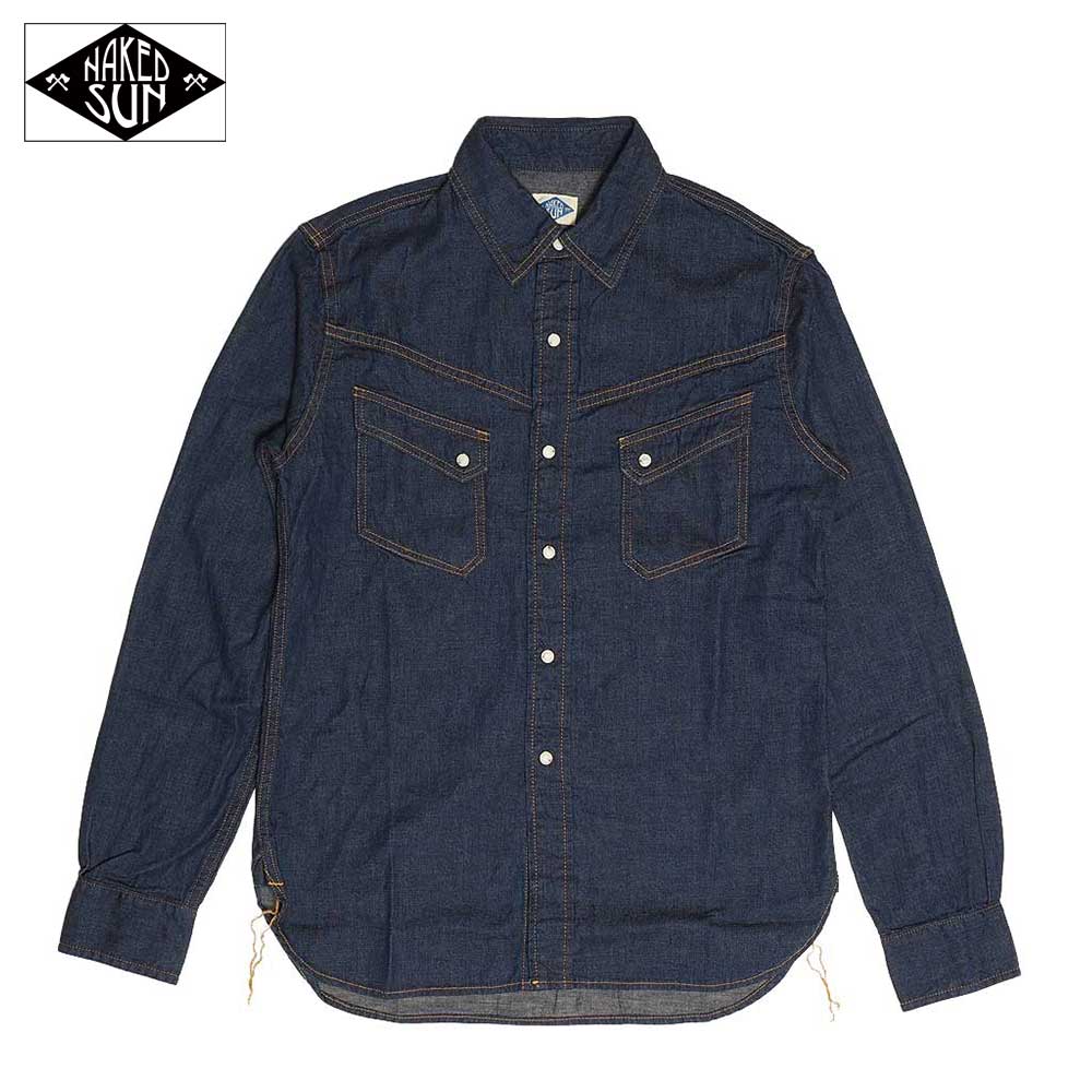 楽天市場DENIM WESTERN SHIRT NS001003 IND ONE WASH NAKED SUN ネイキッドサン