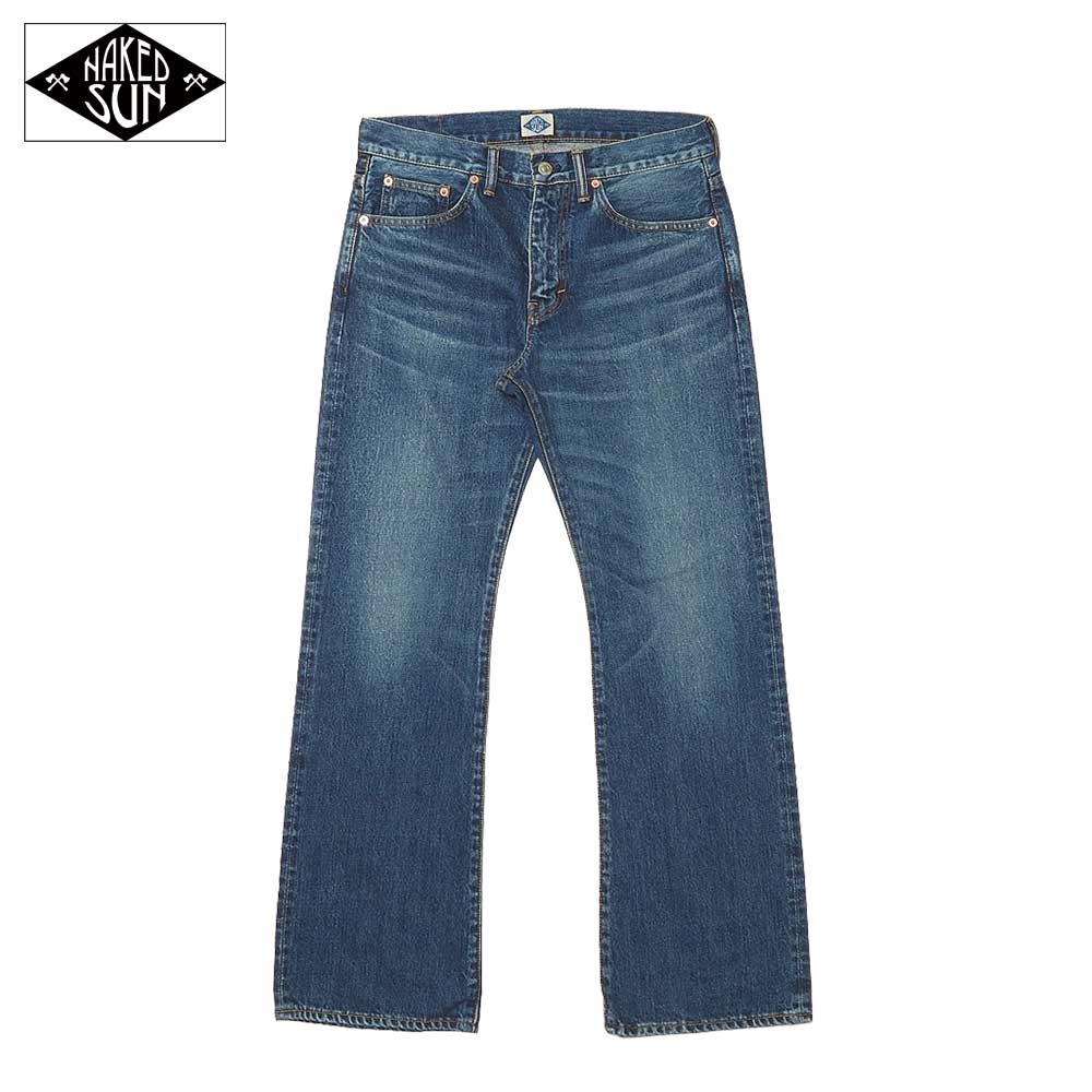 RED LINE 5POCKET FLARE NS007007 / IND USED WASH / NAKED SUN ネイキッドサン