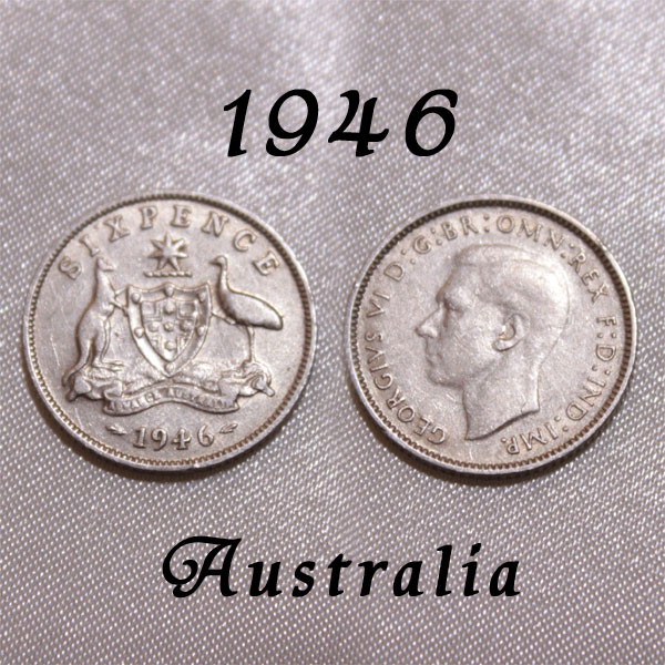 楽天市場】1946年 6ペンス銀貨 ジョージ6世 前進あるのみ カンガルー