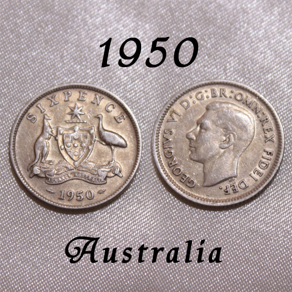 楽天市場】1944年 S 6ペンス 銀貨 ジョージ6世 カンガルー