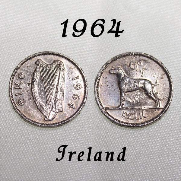 アイルランド ２フローリン硬貨☆未使用／1966年／ハープとサーモン／ アイルランド 2フローリン硬貨☆未使用／1966年／ハープと