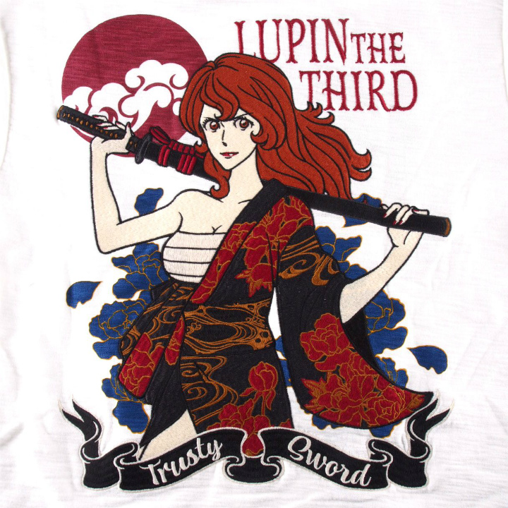 売れ筋 楽天市場 ルパン三世 Lupin The Third 半袖tシャツ 峰不二子 月花美人 女侍 着物 英字ロゴ 刺繍 抜染プリント スラブ天竺 Lpn 2106 白 黒 M Xxl 和柄 バイカー アメカジ 21年夏 送料無料 メンズショップマセ楽天市場店 全国組立設置無料