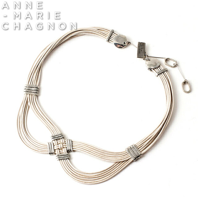 個性的 な デザイン インポート チョーカー 白 タイプ ネックレス 金属アレルギーを起こしにくい素材でお肌にやさしい アンマリーシャニョン 21 ブランド レディース アクセサリー 白 ホワイト 革 インポート 21 コレクション ｍｅｓｓｅ