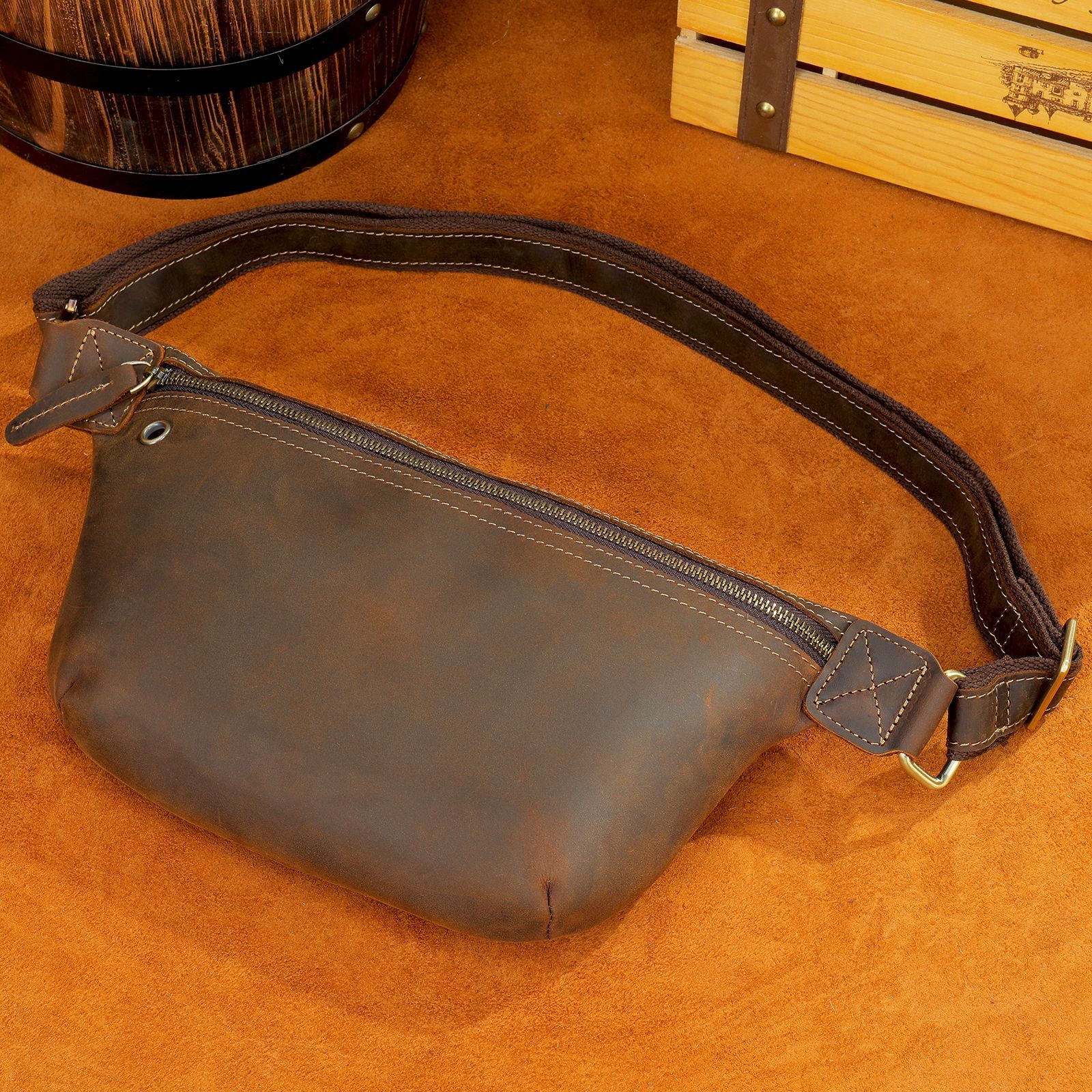 雅びやか上半身御徒面子 本革 牛皮メンズ なめし革 ショルダーバッグ 曲がったがけ  壱肩口 鞄 鞄 大収容能力 多役立つこと ショルダーバッグ・メッセンジャーバッグ-メンズバッグ