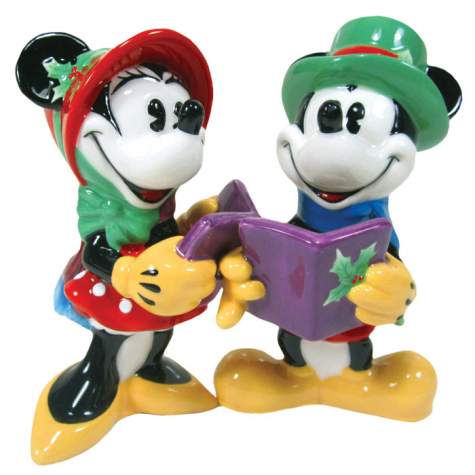 【楽天市場】【Disney/ディズニー】 ソルト＆ペッパー 陶器製 『ミッキー＆ミニー・キャロリング』 WESTLAND・ウェストランド社・塩