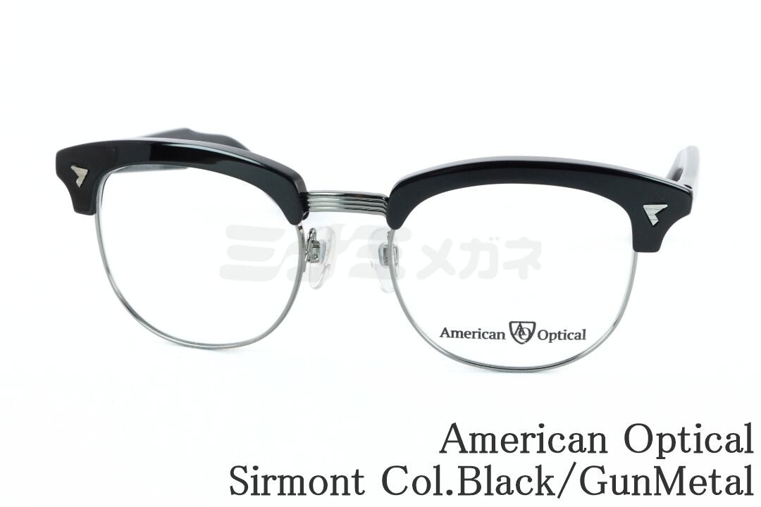 American Optical メガネ Sirmont Col.Black GunMetal サーモント ブロー アメリカンオプティカル AO Made in USA 国内 正規品