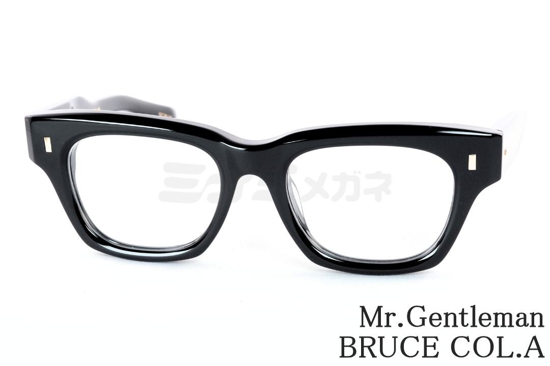 Mr.Gentleman メガネ BRUCE Col.A ウェリントン セル メンズ レディース ブルース ミスタージェントルマン 鯖江 眼鏡 日本製 国内 正規品|ミナミメガネ 店