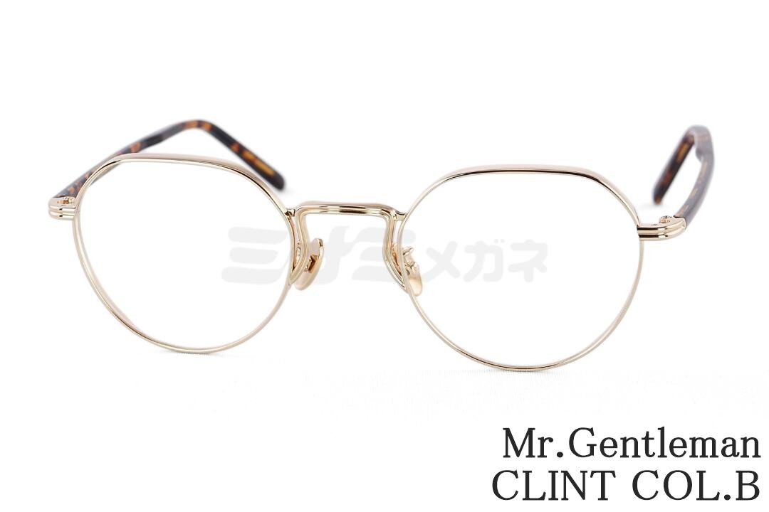 Mr.Gentleman メガネ CLINT Col.B クラウンパント メタル クリントミスタージェントルマン 鯖江 眼鏡 日本製 国内 正規品