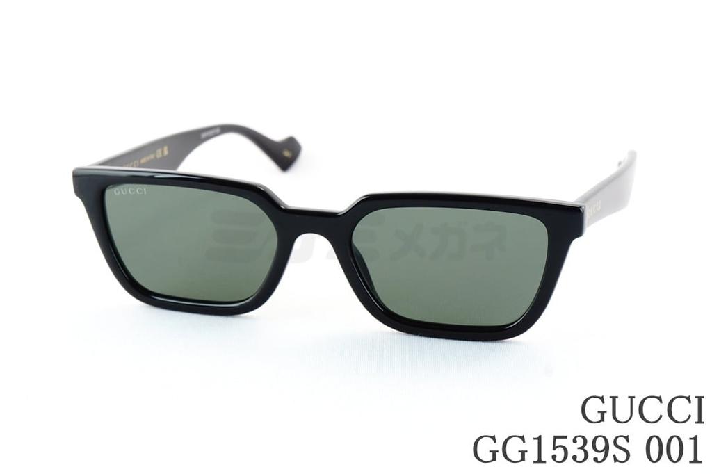 GUCCI サングラス GG1539S 001 スクエア スリム セル テキストロゴ メンズ レディース アジアンフィット グッチ ITALY イタリア製 国内 正規品