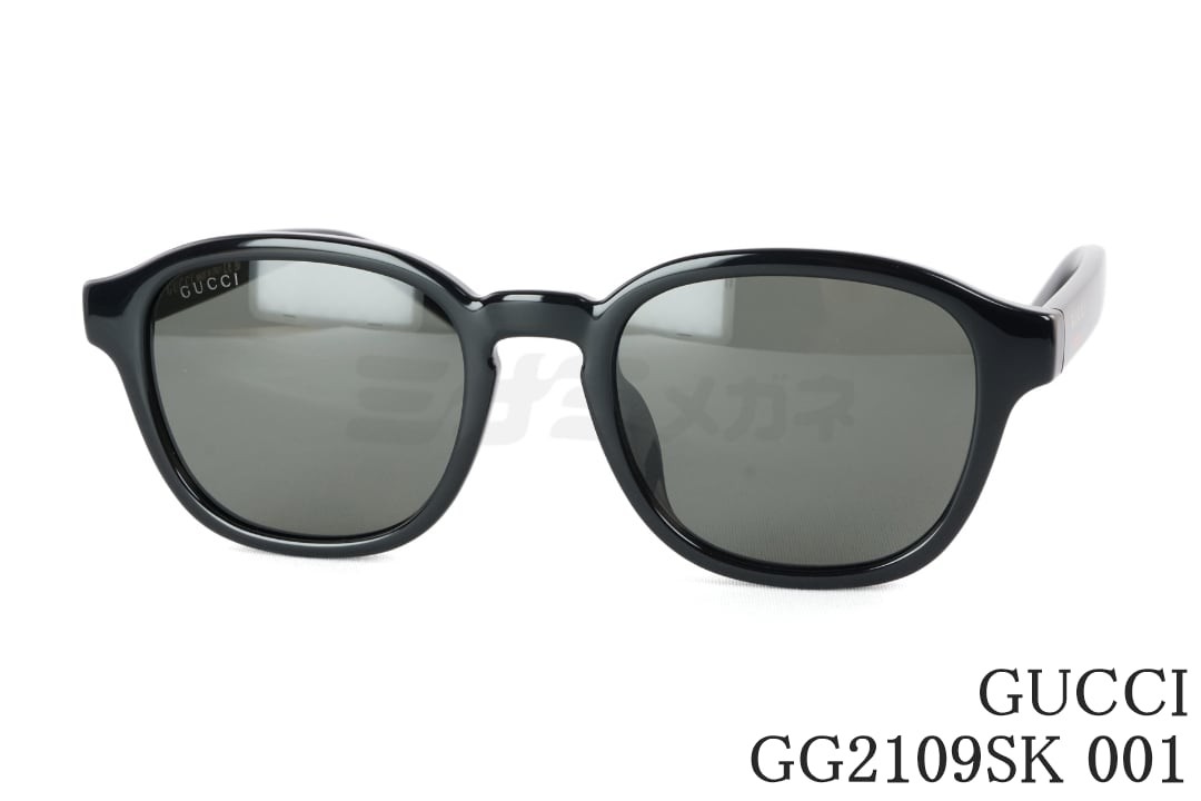 GUCCI 黒眼鏡 GG2109SK 001 ウェリントン シェリー酒生産ライン 教科書ロゴタイプ メンズ レディース アジアン填まる グッチ ITALY イタリア製 置き目品