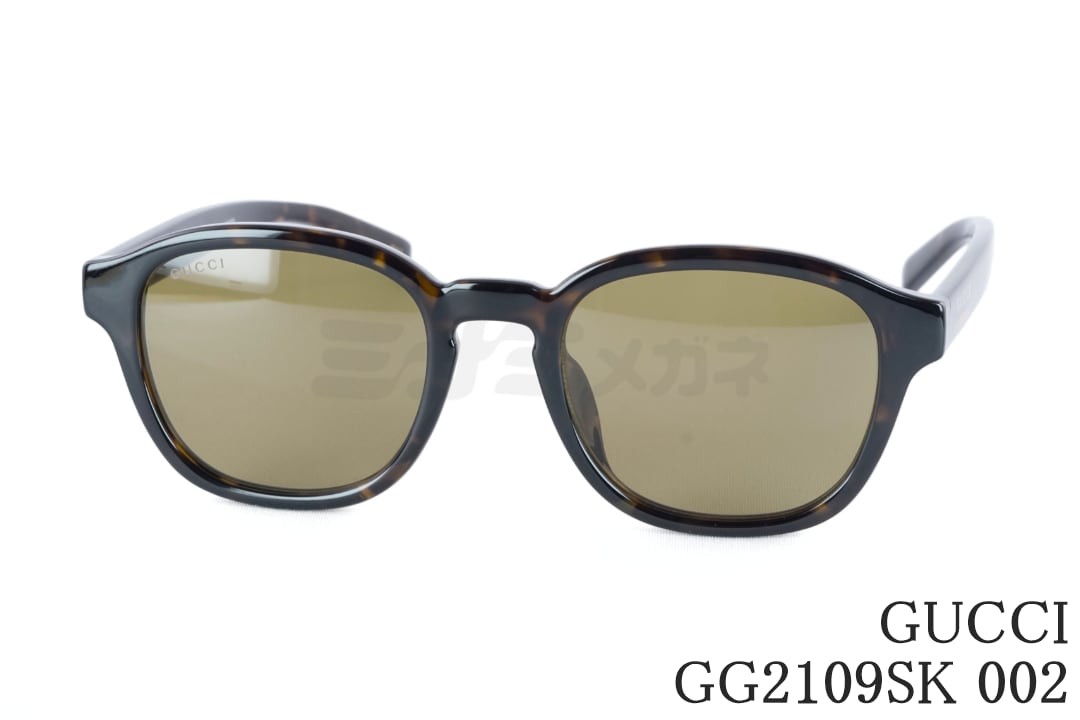 GUCCI 黒眼鏡 GG2109SK 002 ウェリントン シェリー酒生産ライン 教科書ロゴタイプ メンズ レディース アジアン填まる グッチ ITALY イタリア製 置き目品