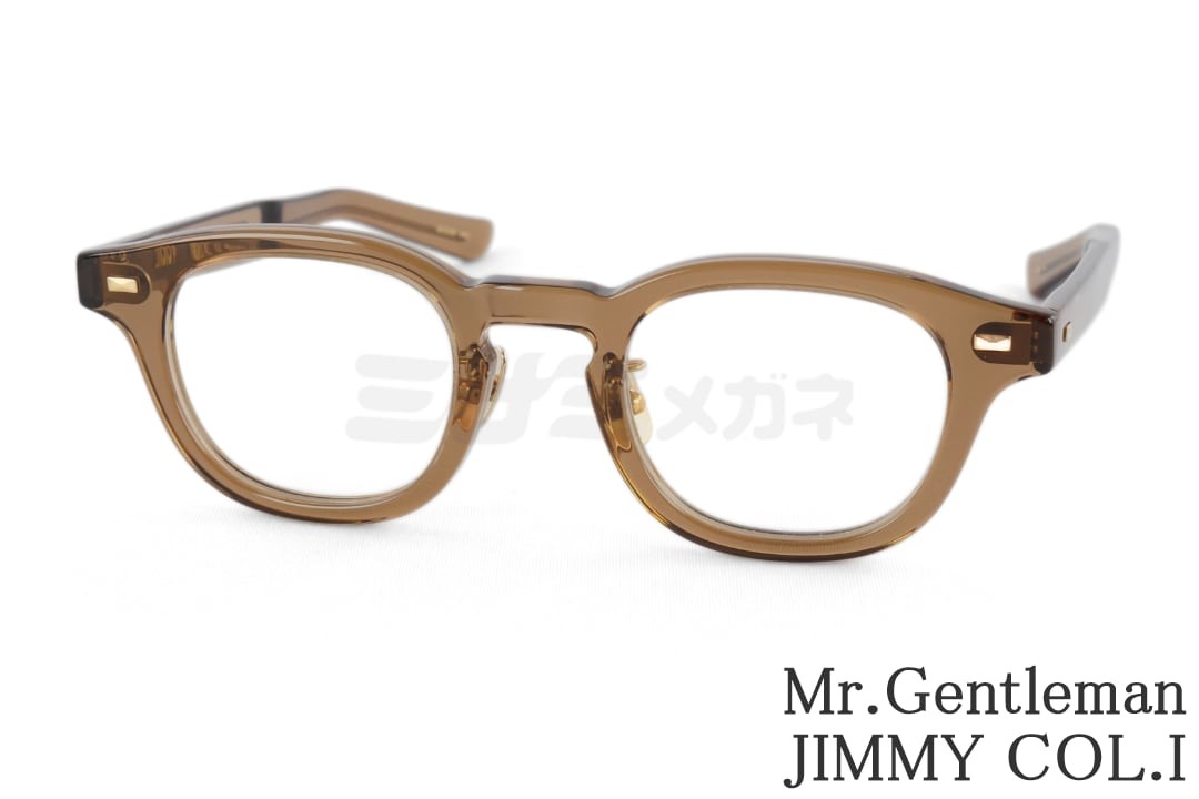 Mr.Gentleman クリア メガネ JIMMY Col.I ウェリントン セル ミスタージェントルマン 鯖江 眼鏡 日本製 国内 正規品|ミナミメガネ 店