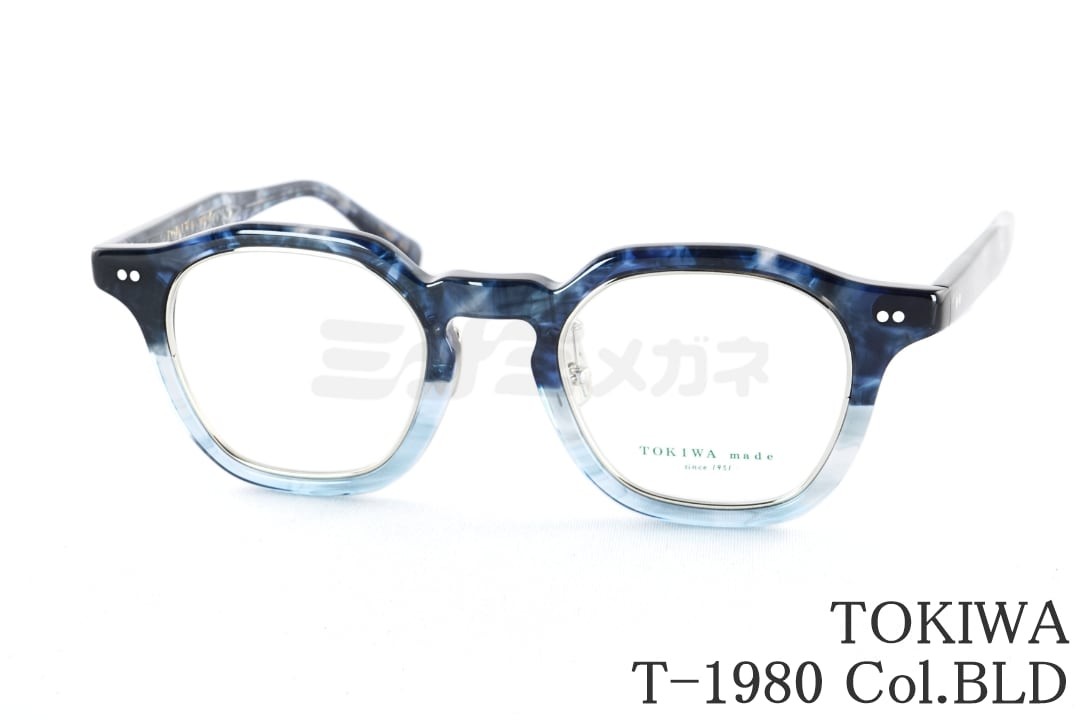 TOKIWA メガネ T-1980 Col.BLD ヘキサゴン 多角形 インナーメタル トキワ 鯖江 日本製 正規品｜ミナミメガネ 店