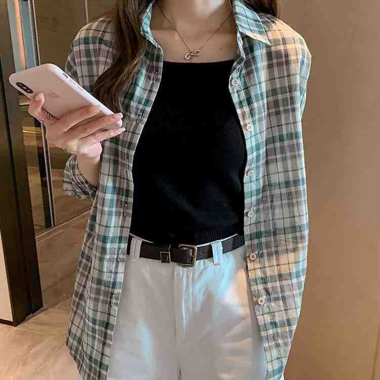 楽天市場 チェックシャツ 長袖 シャツ 長袖シャツ チェック柄 シャツ レディース ブラウス チェック カジュアルシャツ ギンガムチェック レディースシャツ ゆったり送料無料 クレアガール