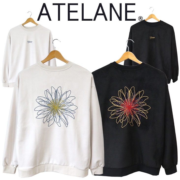 ATELANE ソフト ダンボールポンチ フラワー刺繍 プルオーバー M 楽天市場】ATELANE アテレーン フラワー刺繍 プルオーバー 花