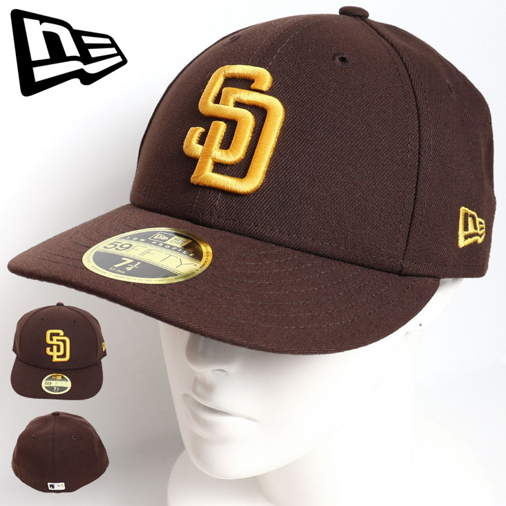NEW ERA ニューエラ LP 59FIFTY MLB AUTHENTIC San Diego Padres オンフィールド サンディエゴ パドレス ゲーム キャップ LOW PROFILE 帽子 メジャーリーグベースボール ロゴ刺繍 野球 メンズ レディース サイズ調整なし シンプル カジュアル ストリート ブラウン 茶